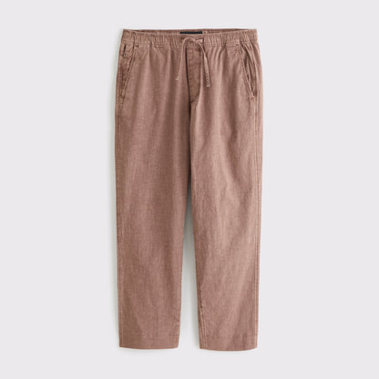 Abercrombie Loose Linen-Blend Pull-On Pant