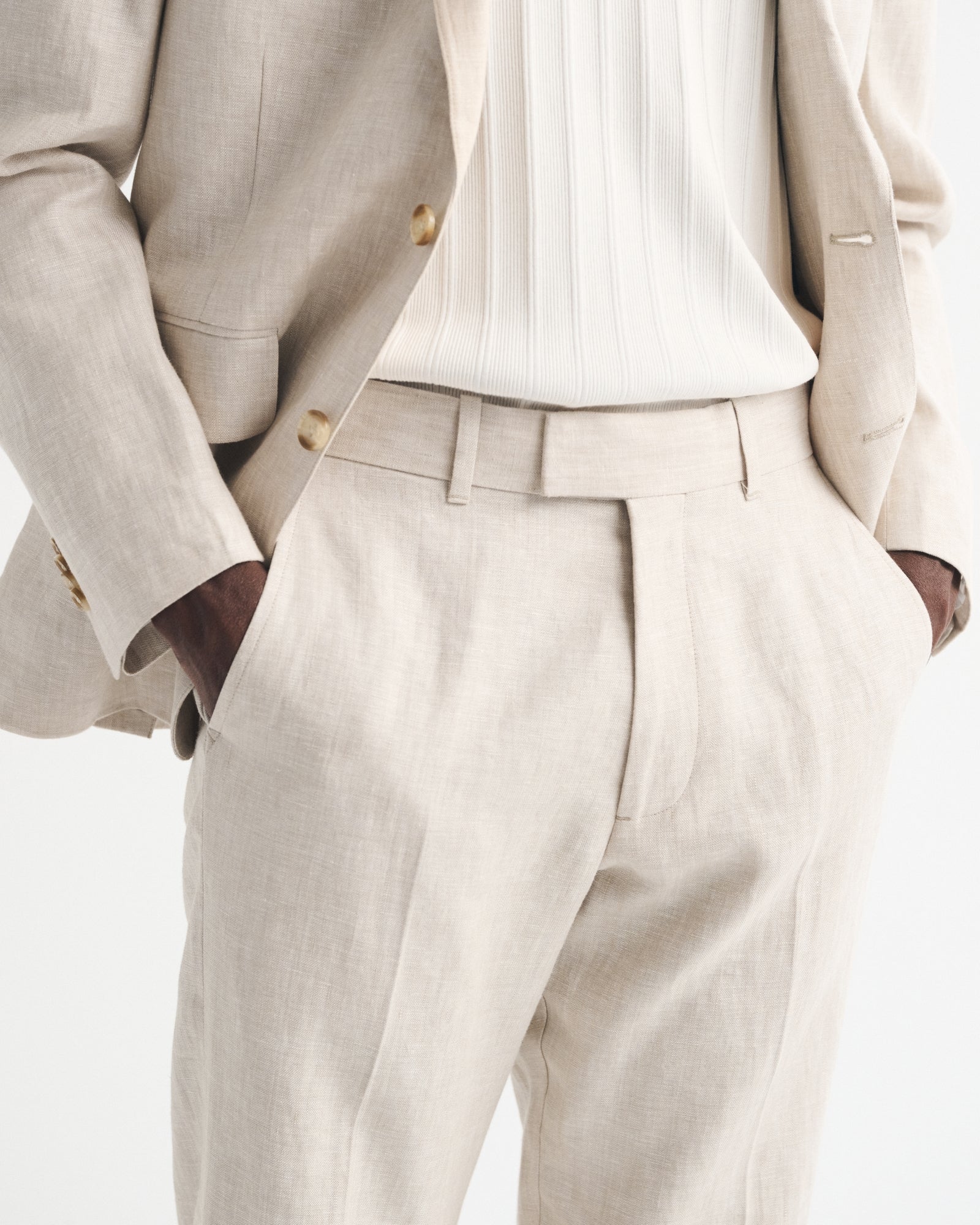 Abercrombie the A&F Collins Slim 100% Linen Suit Pant