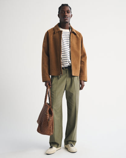 Abercrombie Cotton-Blend Pleated Baggy Trouser