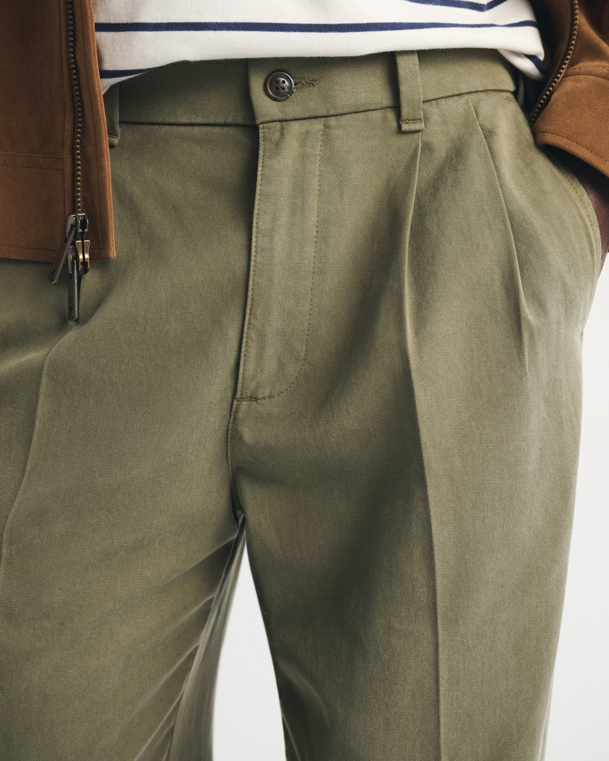 Abercrombie Cotton-Blend Pleated Baggy Trouser