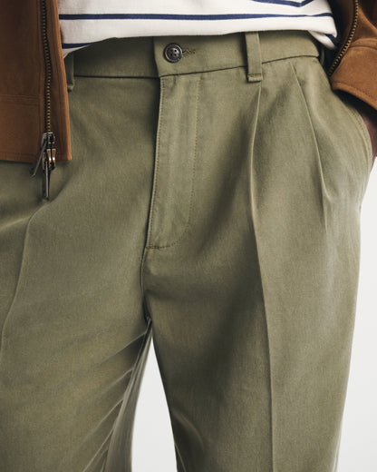 Abercrombie Cotton-Blend Pleated Baggy Trouser