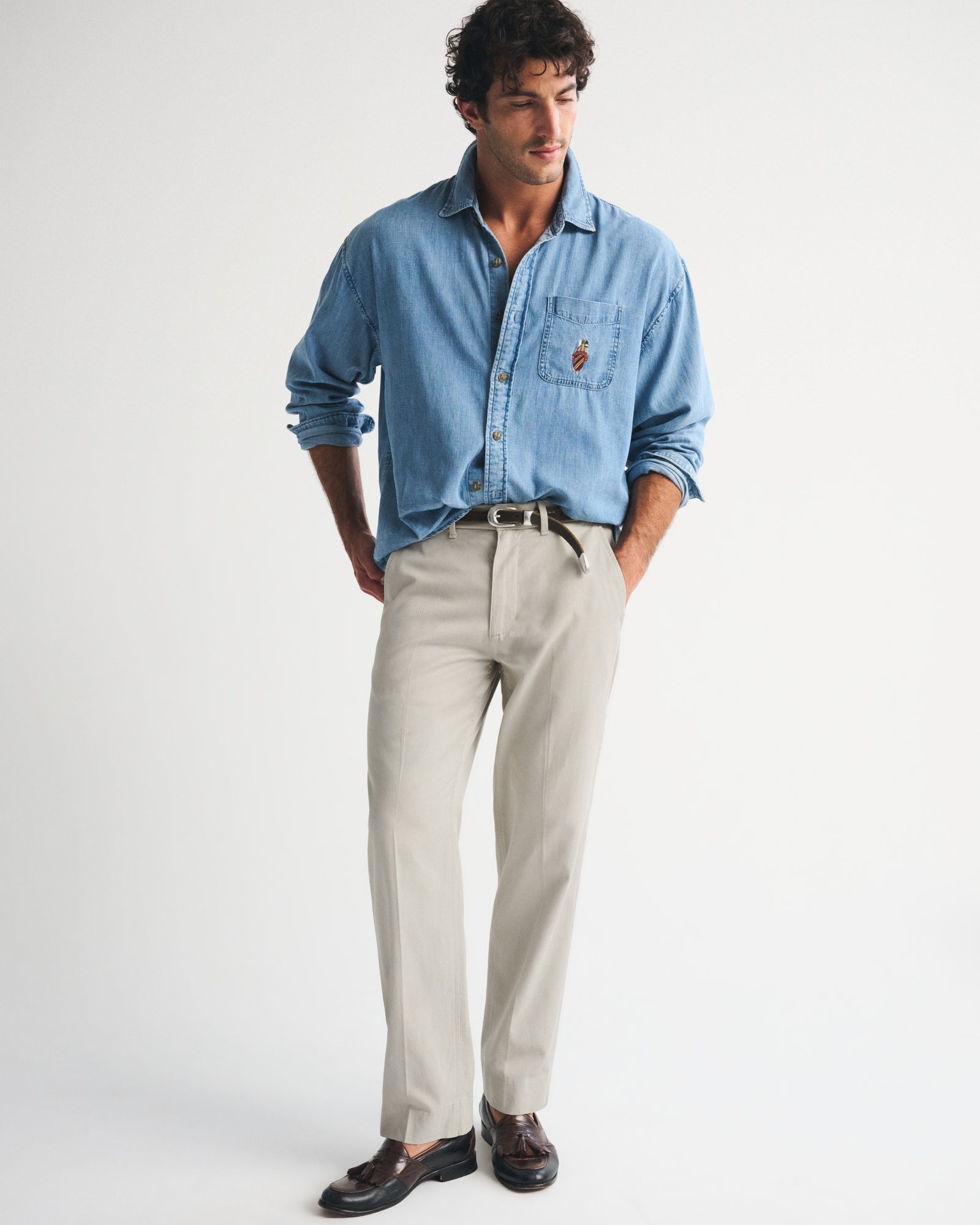 Abercrombie Cotton-Blend Relaxed Straight Trouser