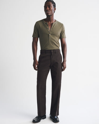 Abercrombie Cotton-Blend Relaxed Straight Trouser