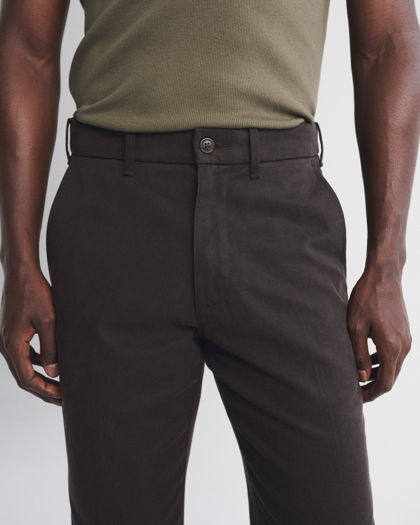 Abercrombie Cotton-Blend Relaxed Straight Trouser