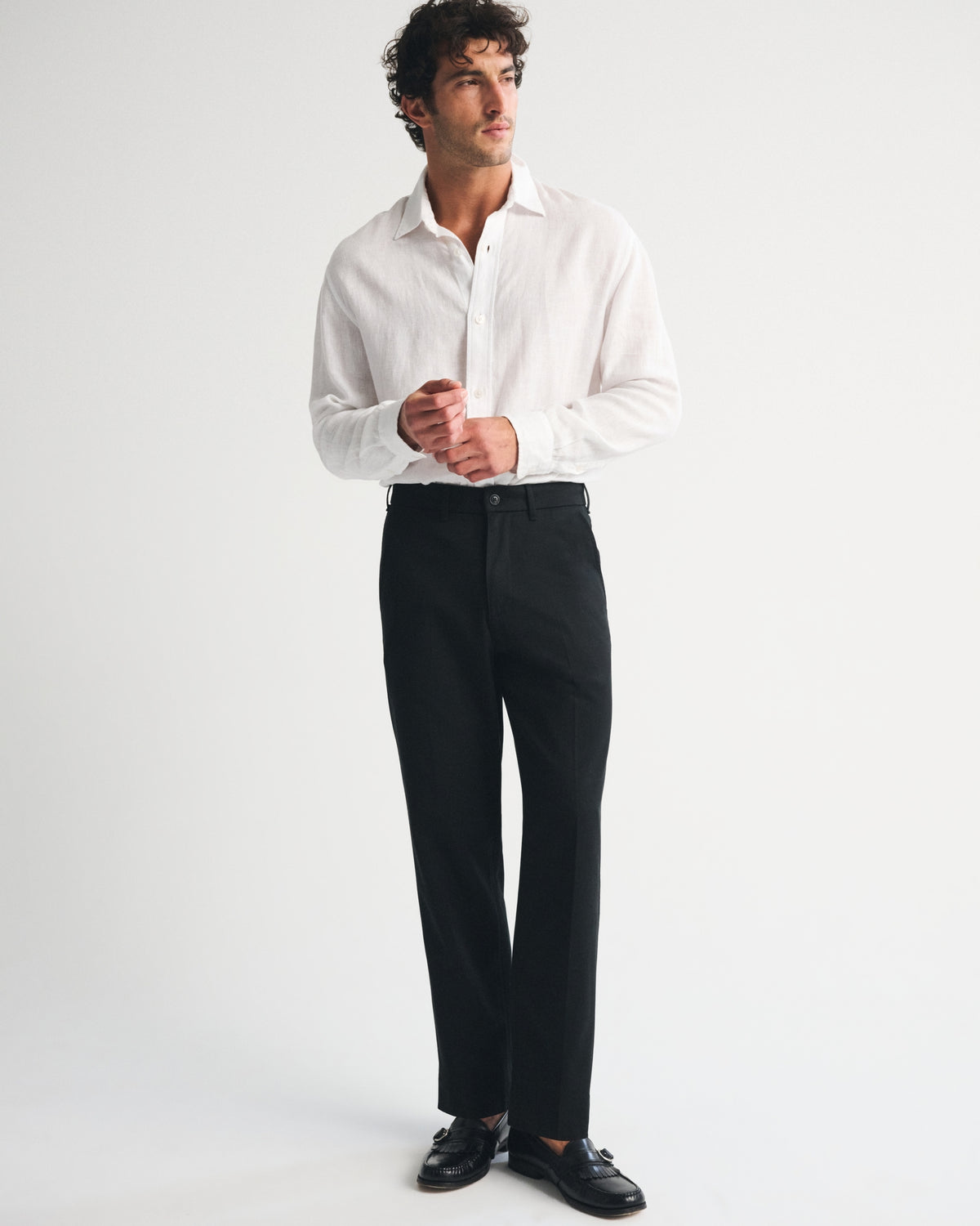 Abercrombie Cotton-Blend Relaxed Straight Trouser