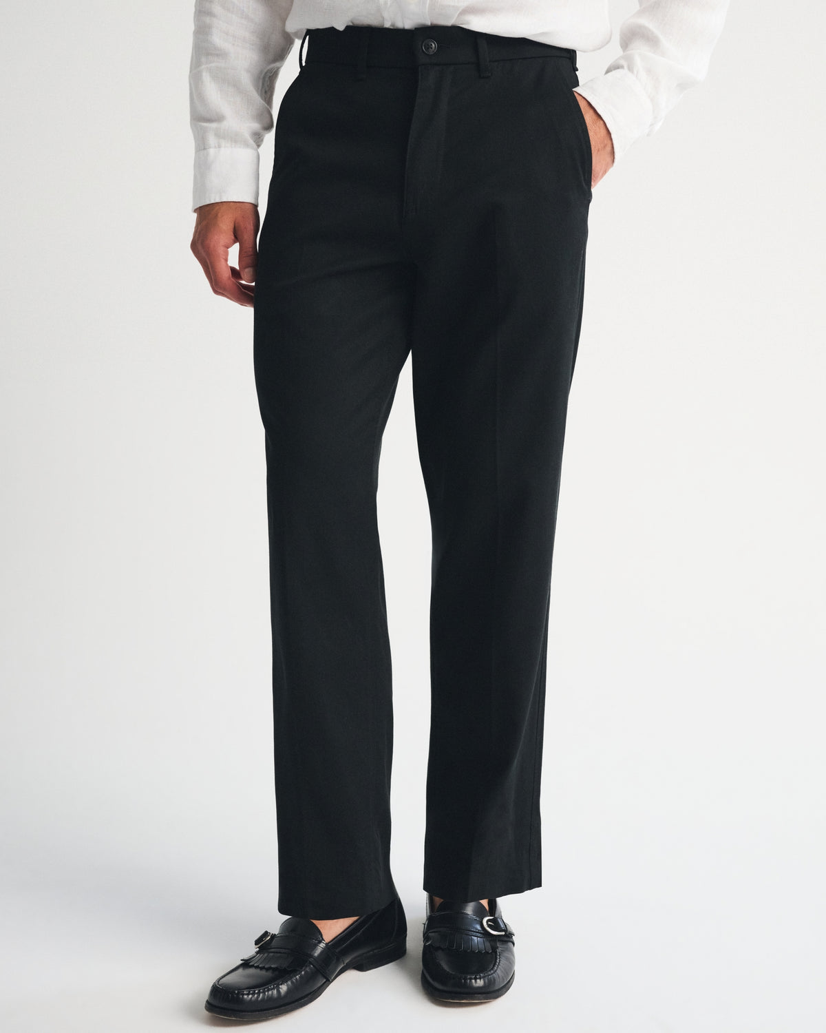 Abercrombie Cotton-Blend Relaxed Straight Trouser