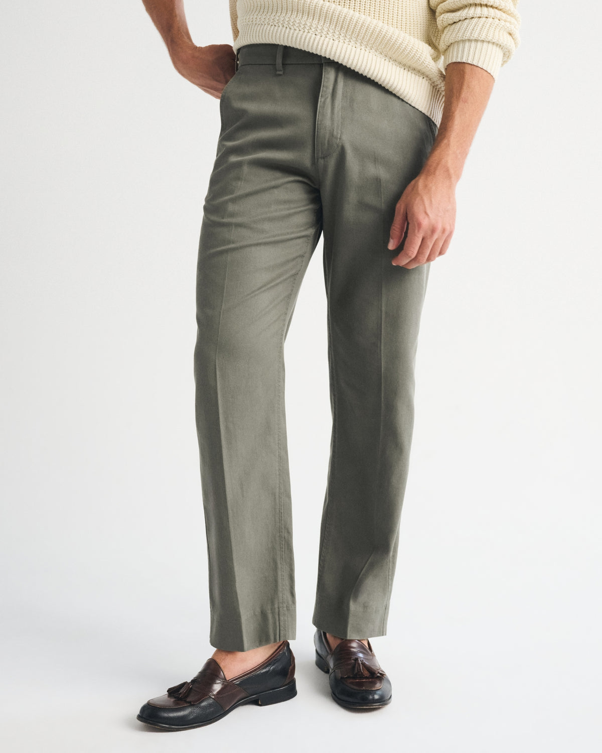 Abercrombie Cotton-Blend Relaxed Straight Trouser