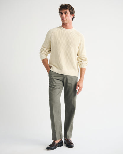 Abercrombie Cotton-Blend Relaxed Straight Trouser