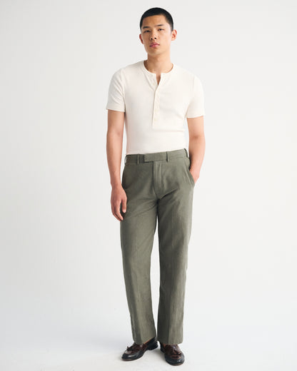 Abercrombie the A&F Collins Relaxed Straight Linen-Blend Suit Pant