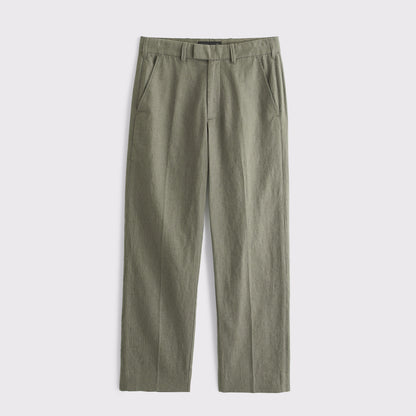 Abercrombie the A&F Collins Relaxed Straight Linen-Blend Suit Pant