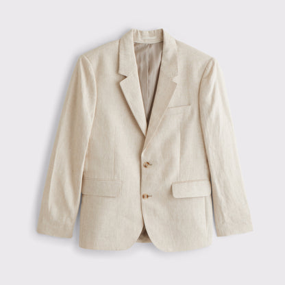 Abercrombie 100% Linen A&F Collins Slim Blazer