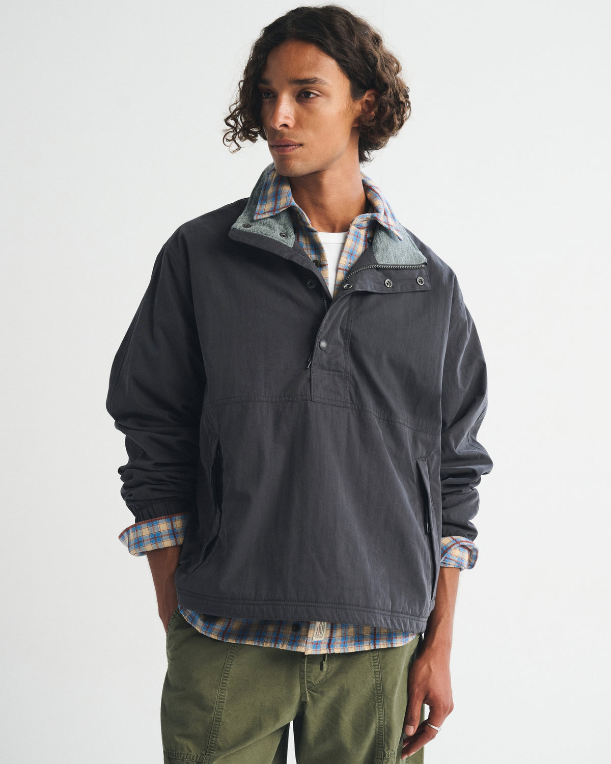 Abercrombie Mock Neck Half-Snap Jacket