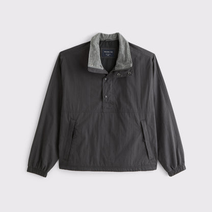Abercrombie Mock Neck Half-Snap Jacket
