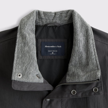 Abercrombie Mock Neck Half-Snap Jacket