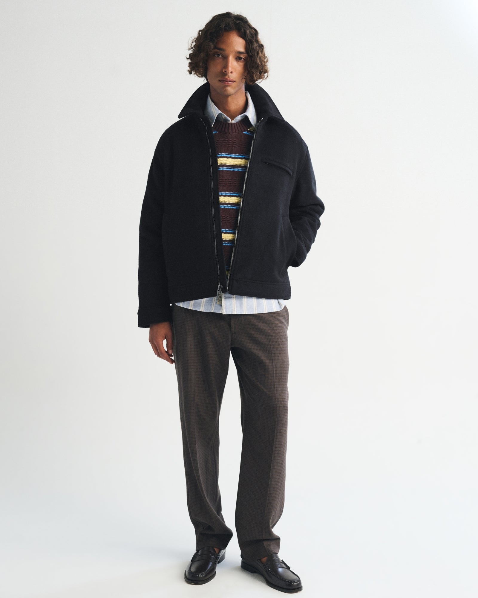Abercrombie Wool-Blend Zip Jacket