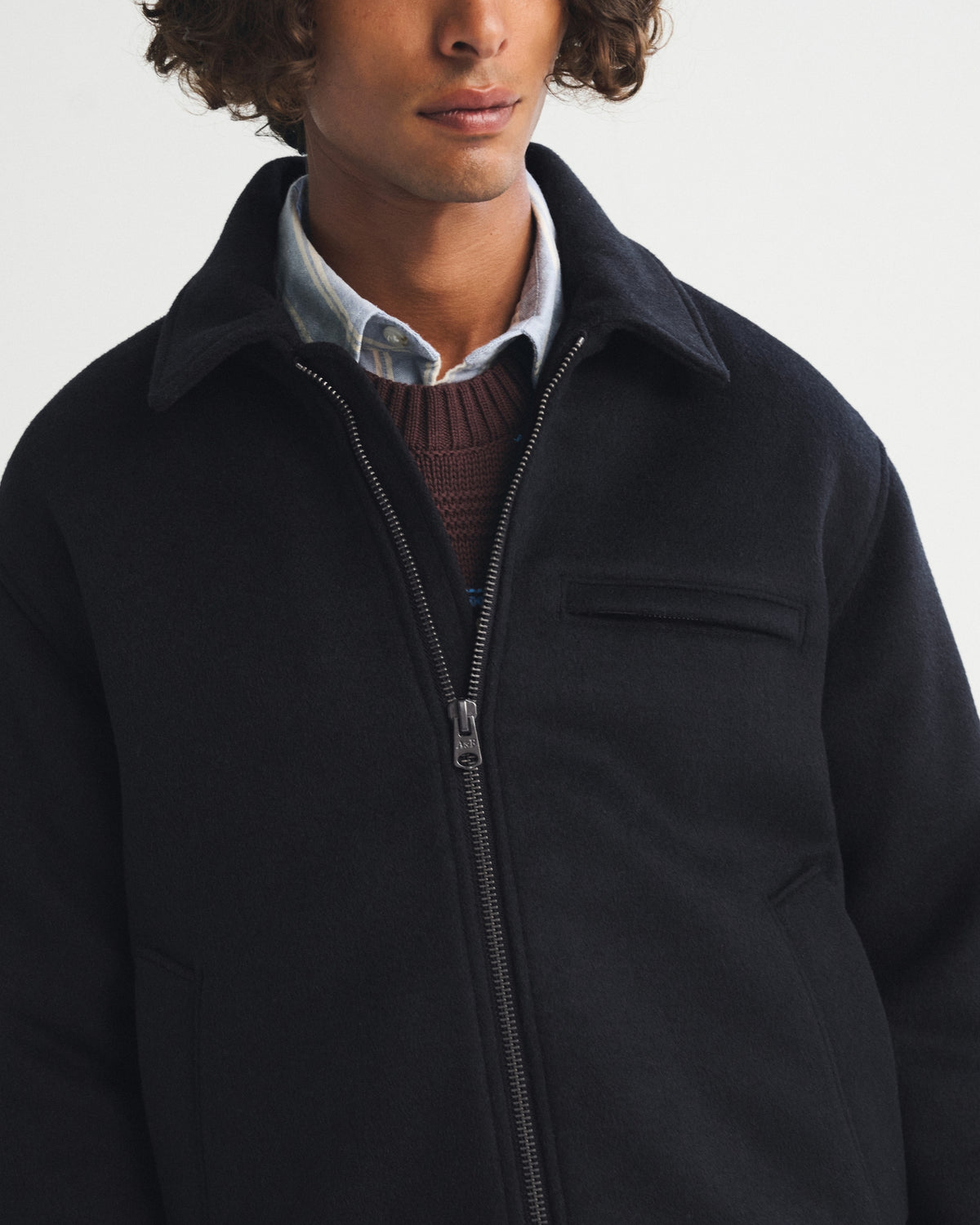 Abercrombie Wool-Blend Zip Jacket