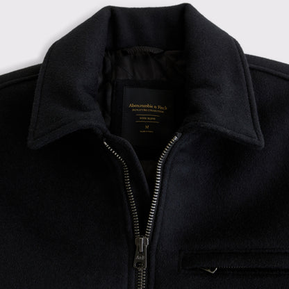 Abercrombie Wool-Blend Zip Jacket