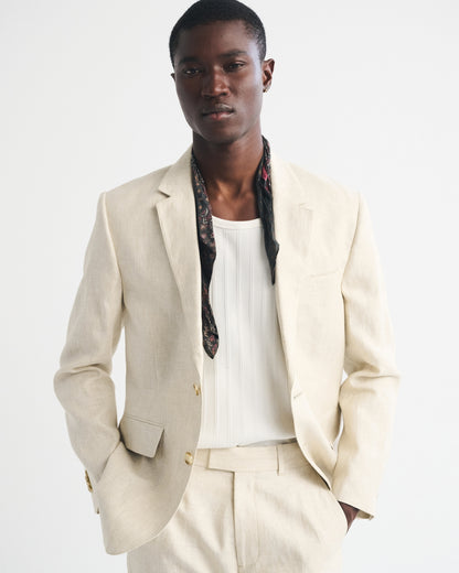 Abercrombie the A&F Collins Slim 100% Linen Blazer