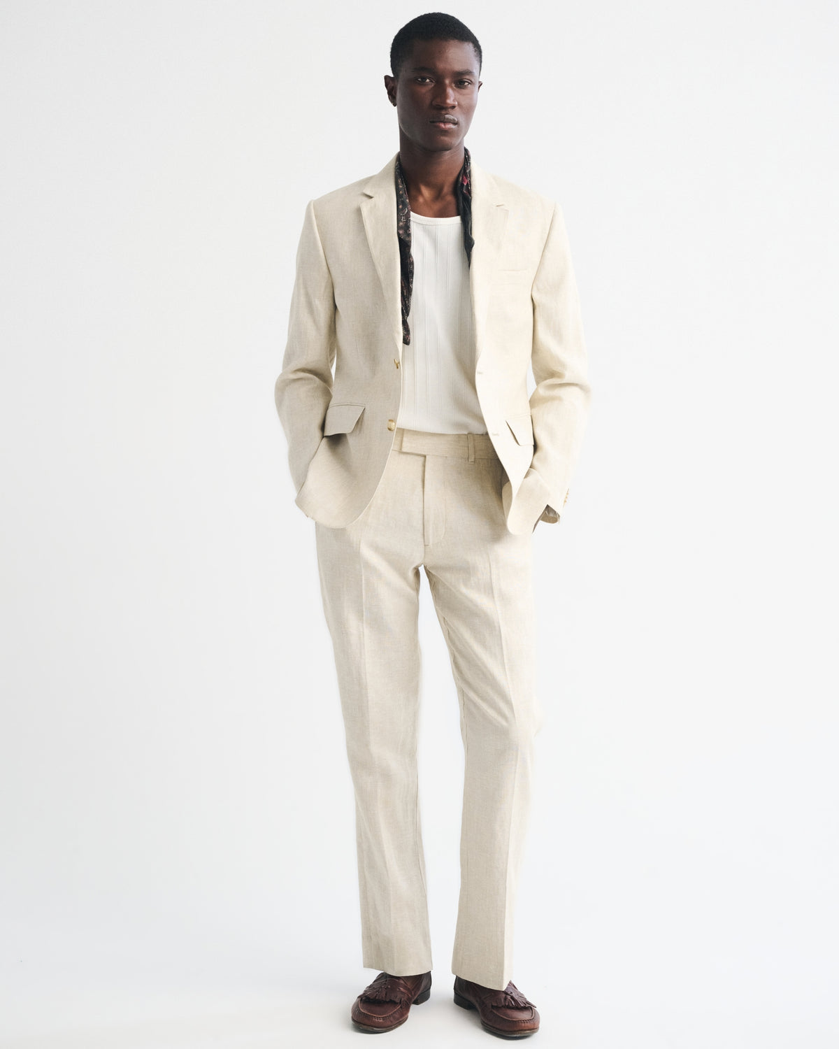 Abercrombie the A&F Collins Slim 100% Linen Blazer