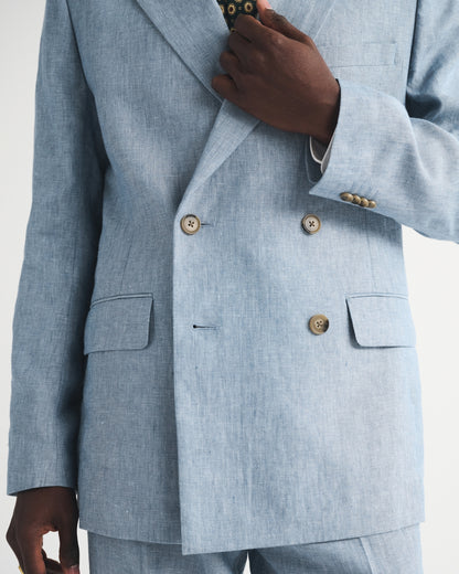 Abercrombie the A&F Collins Double-Breasted 100% Linen Blazer