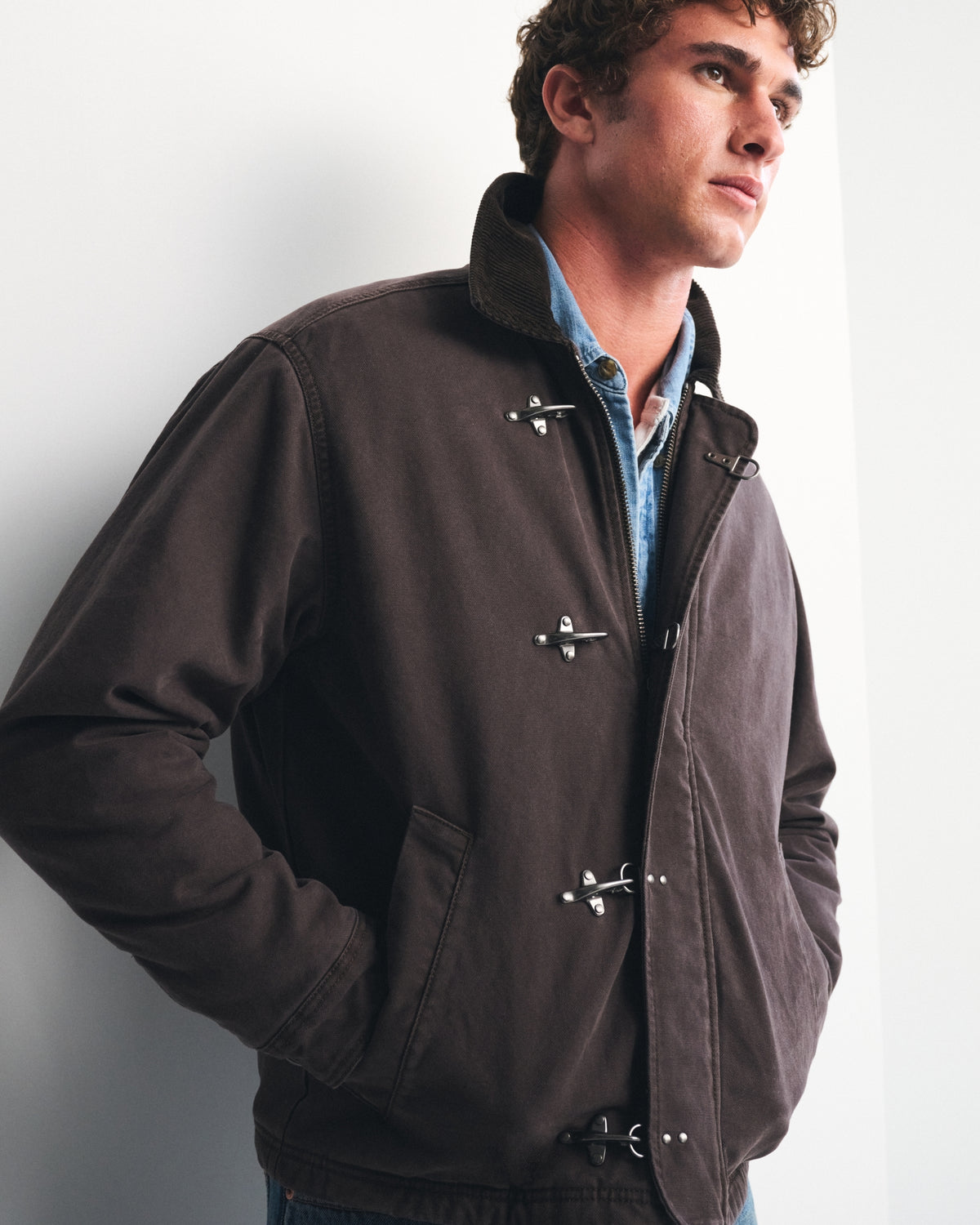 Abercrombie Canvas Fireman Clasp Jacket