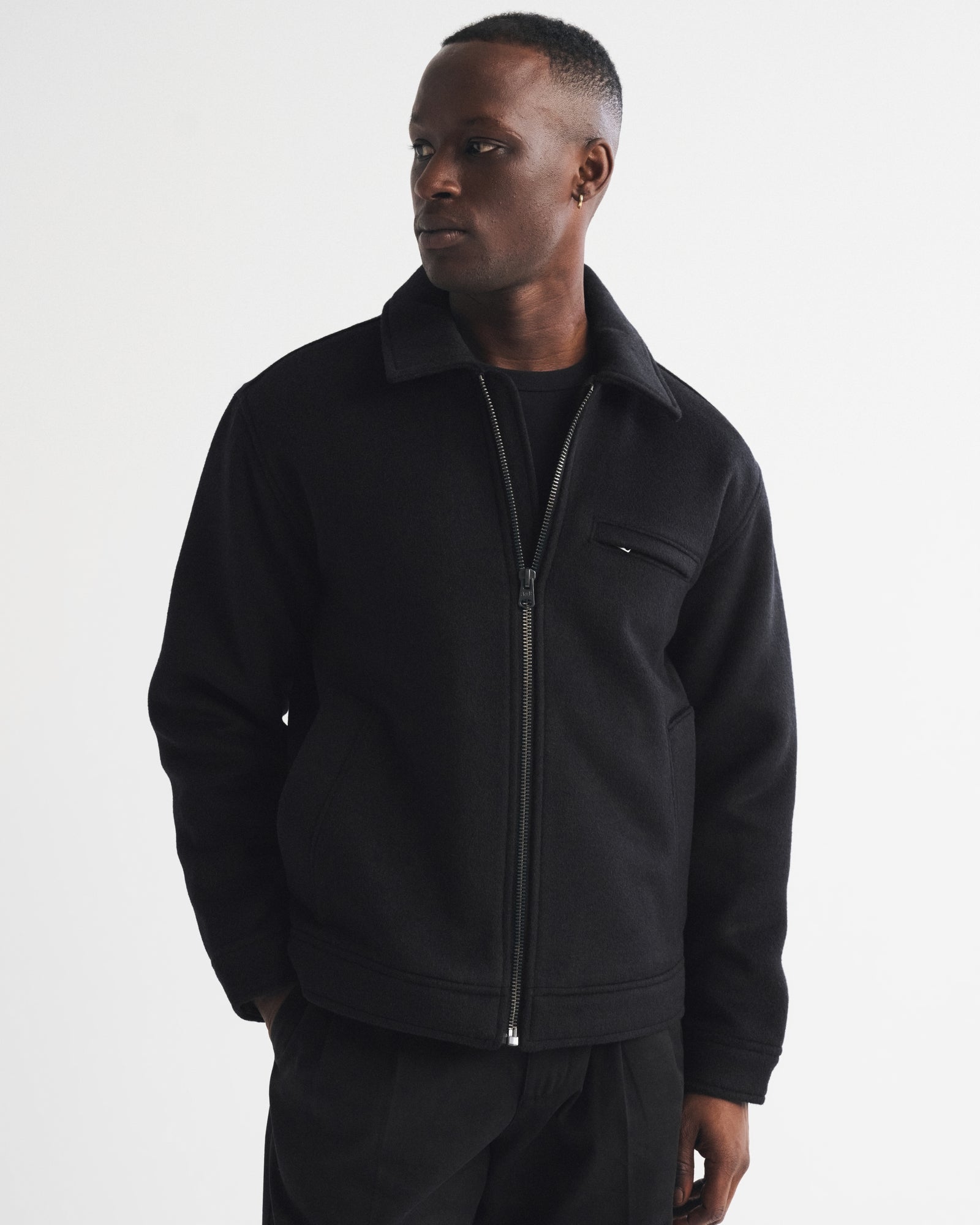 Abercrombie Wool-Blend Trucker Jacket