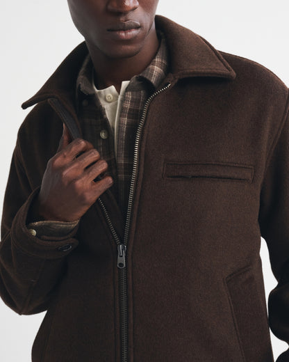 Abercrombie Wool-Blend Zip Trucker Jacket