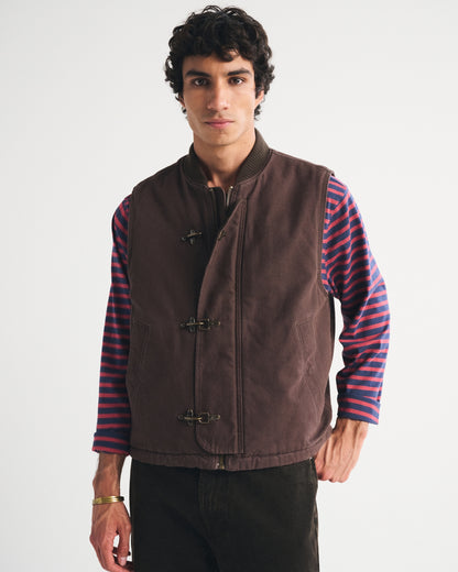 Abercrombie 100% Cotton Fireman Clasp Workwear Vest