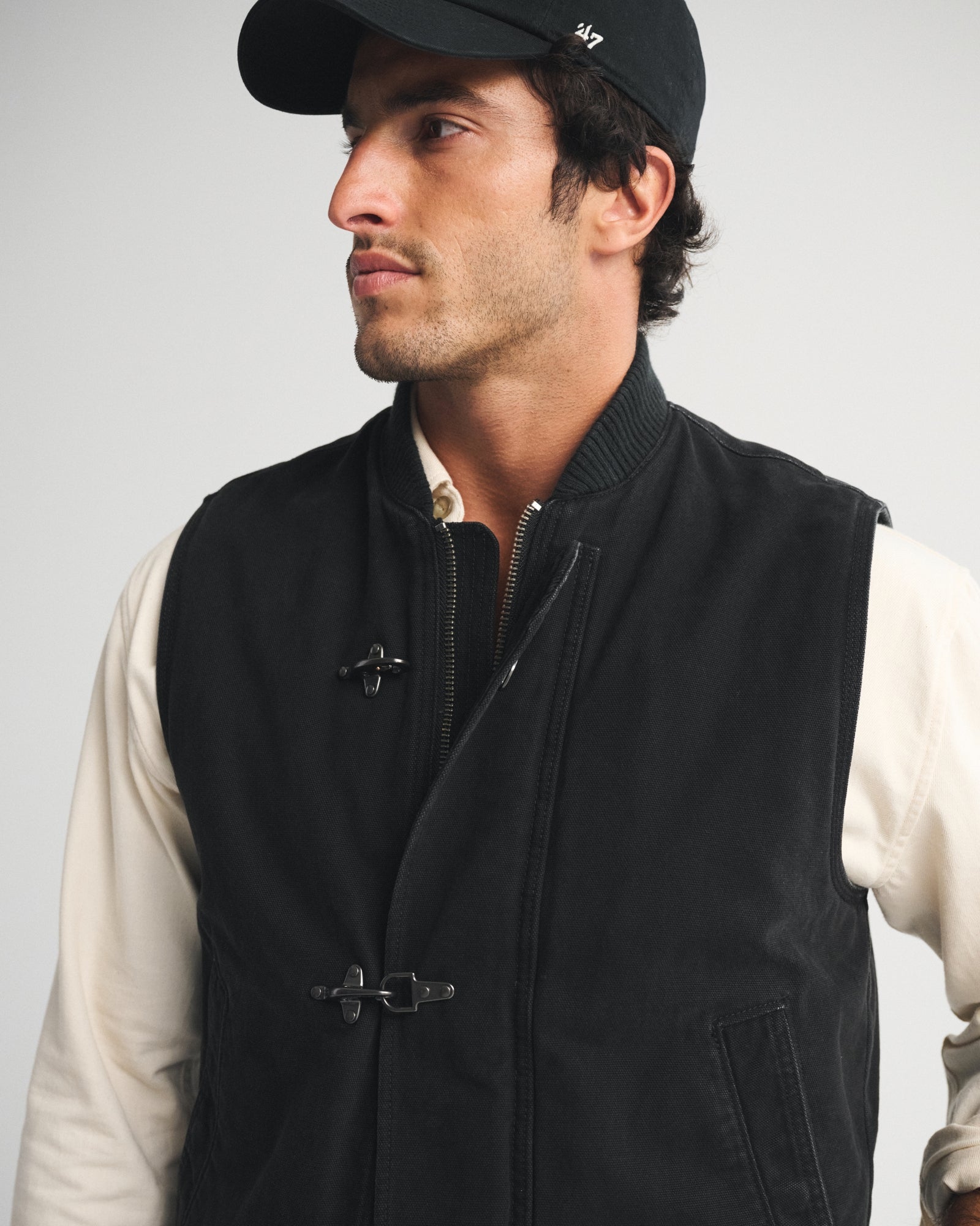Abercrombie 100% Cotton Fireman Clasp Workwear Vest