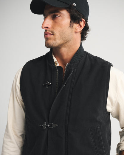 Abercrombie 100% Cotton Fireman Clasp Workwear Vest