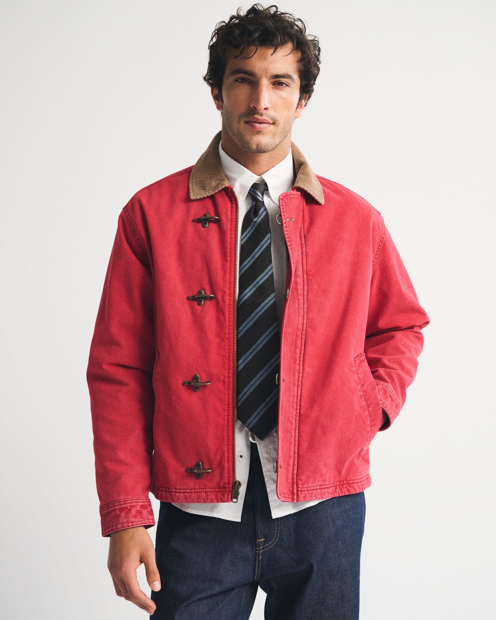 Abercrombie Canvas Fireman Clasp Jacket