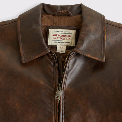 Abercrombie Vegan Leather Bomber Jacket