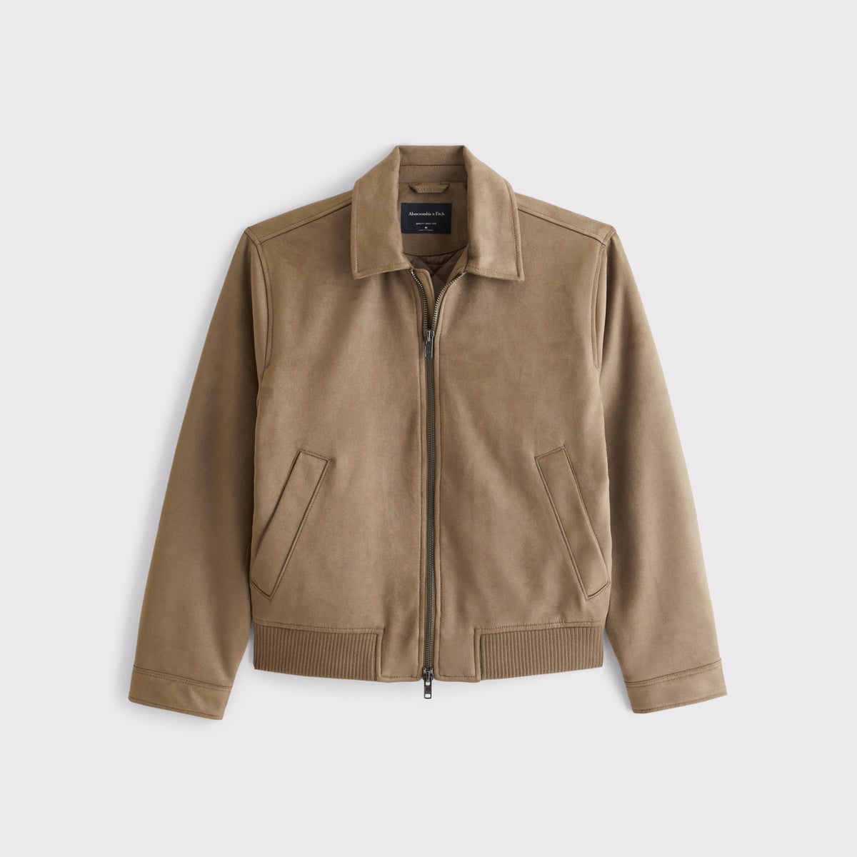 Abercrombie Vegan Suede Bomber Jacket