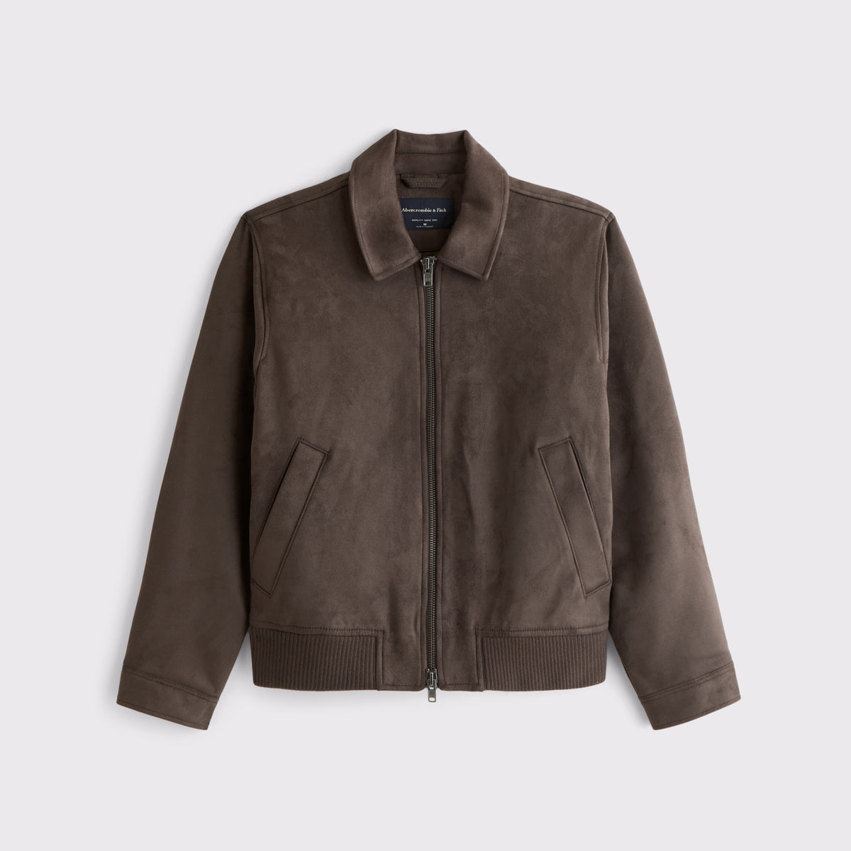 Abercrombie Vegan Suede Bomber Jacket