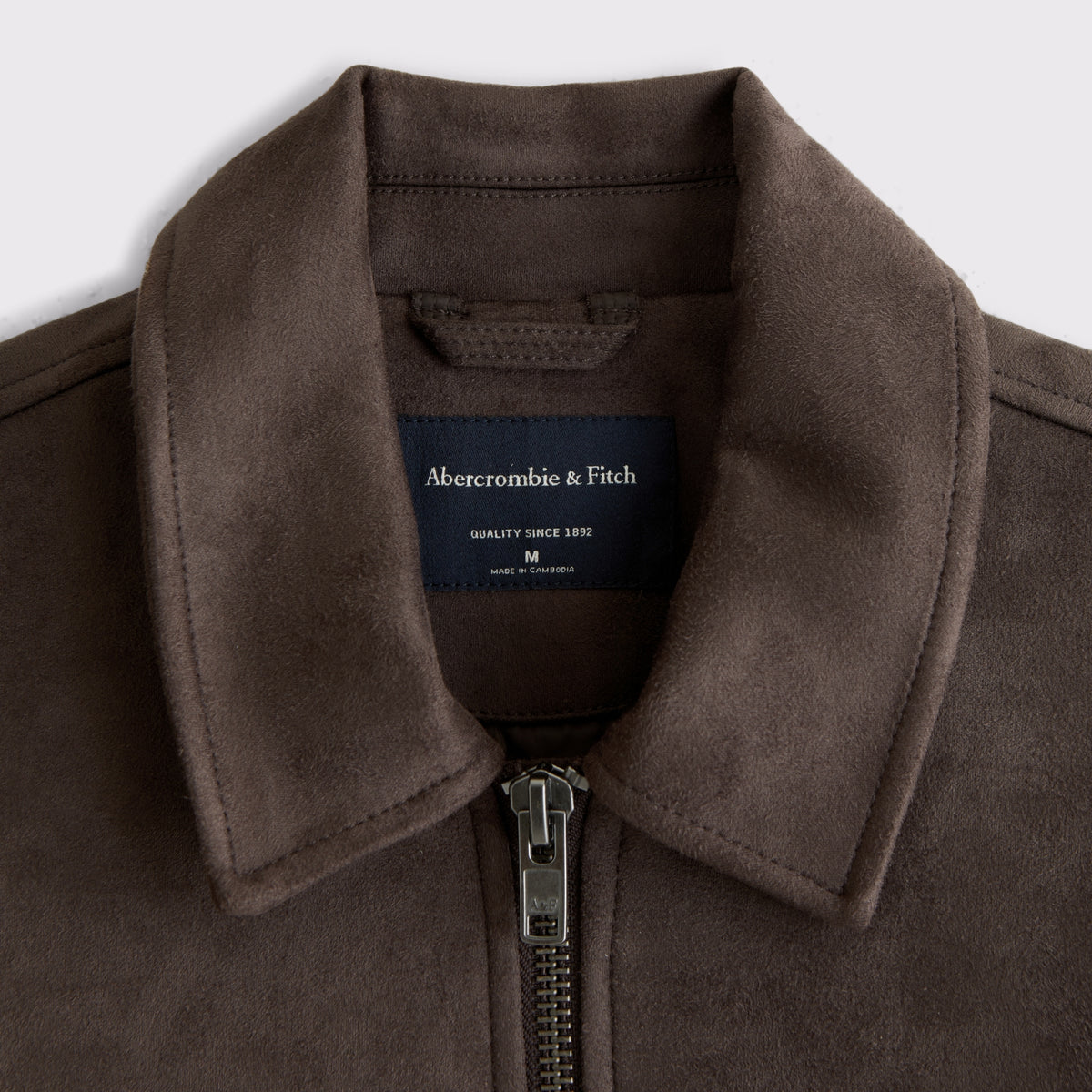 Abercrombie Vegan Suede Bomber Jacket