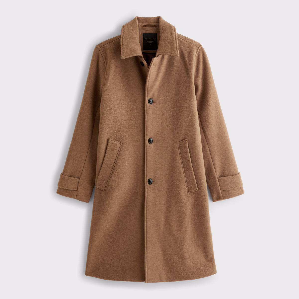 Abercrombie Wool-Blend Long Mac Coat