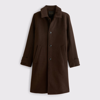 Abercrombie Wool-Blend Long Mac Coat