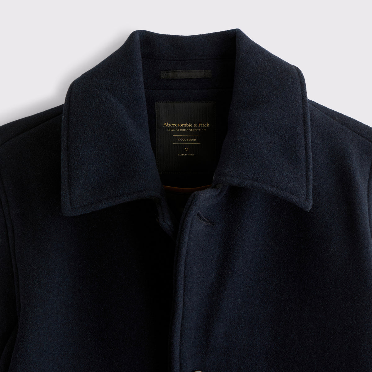 Abercrombie Wool-Blend Long Mac Coat