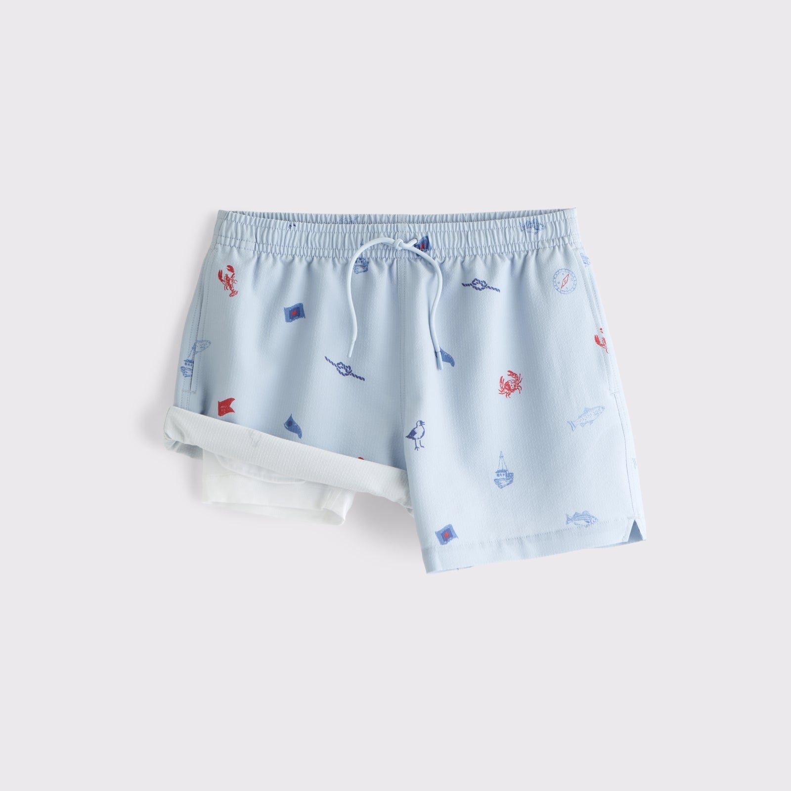 Abercrombie Pull-On Embroidered Swim Trunk