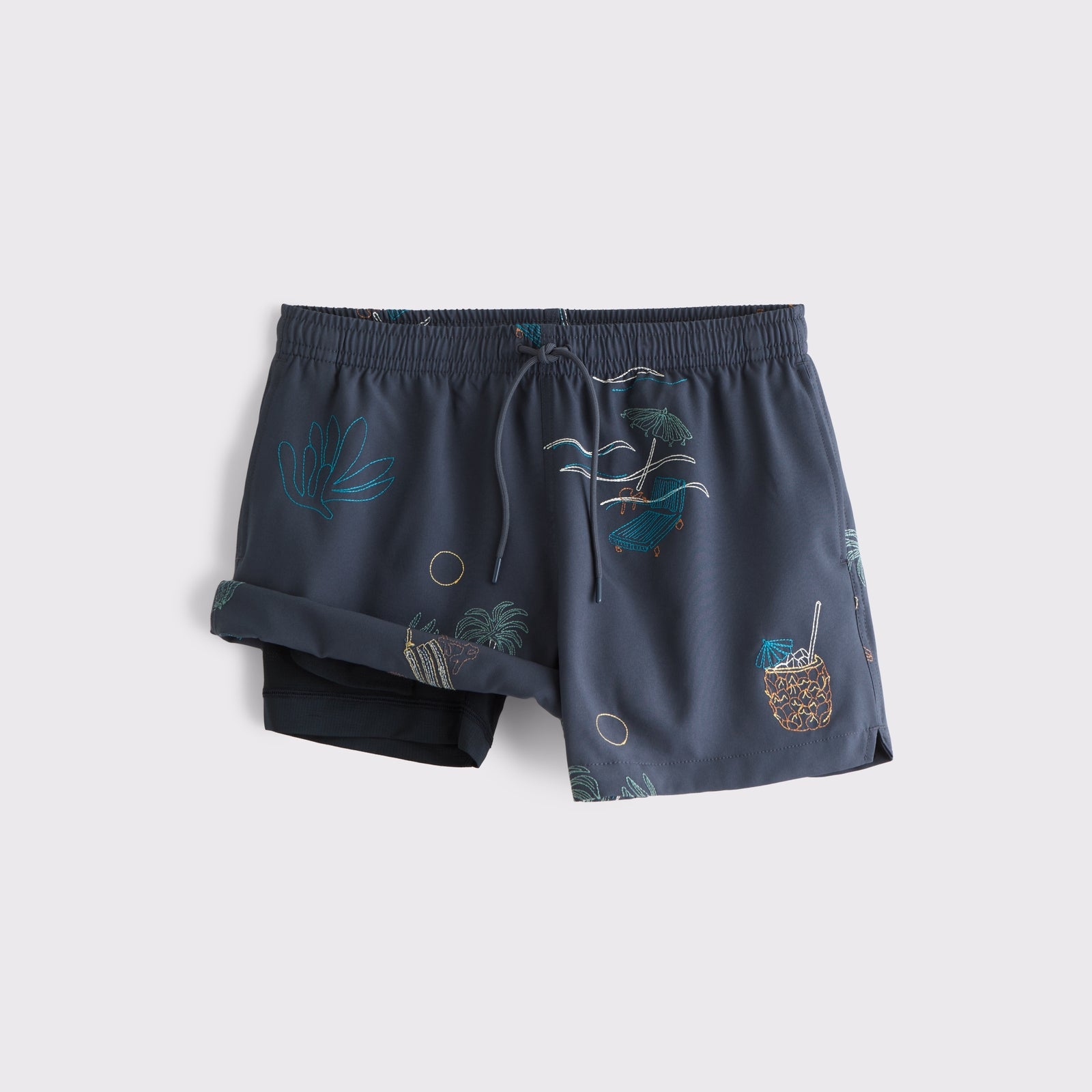 Abercrombie Pull-On Embroidered Swim Trunk