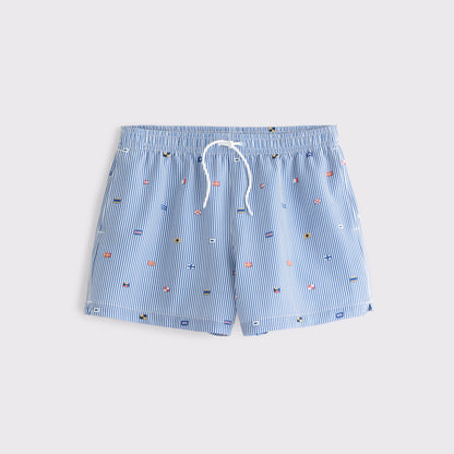 Abercrombie Pull-On Embroidered Swim Trunk