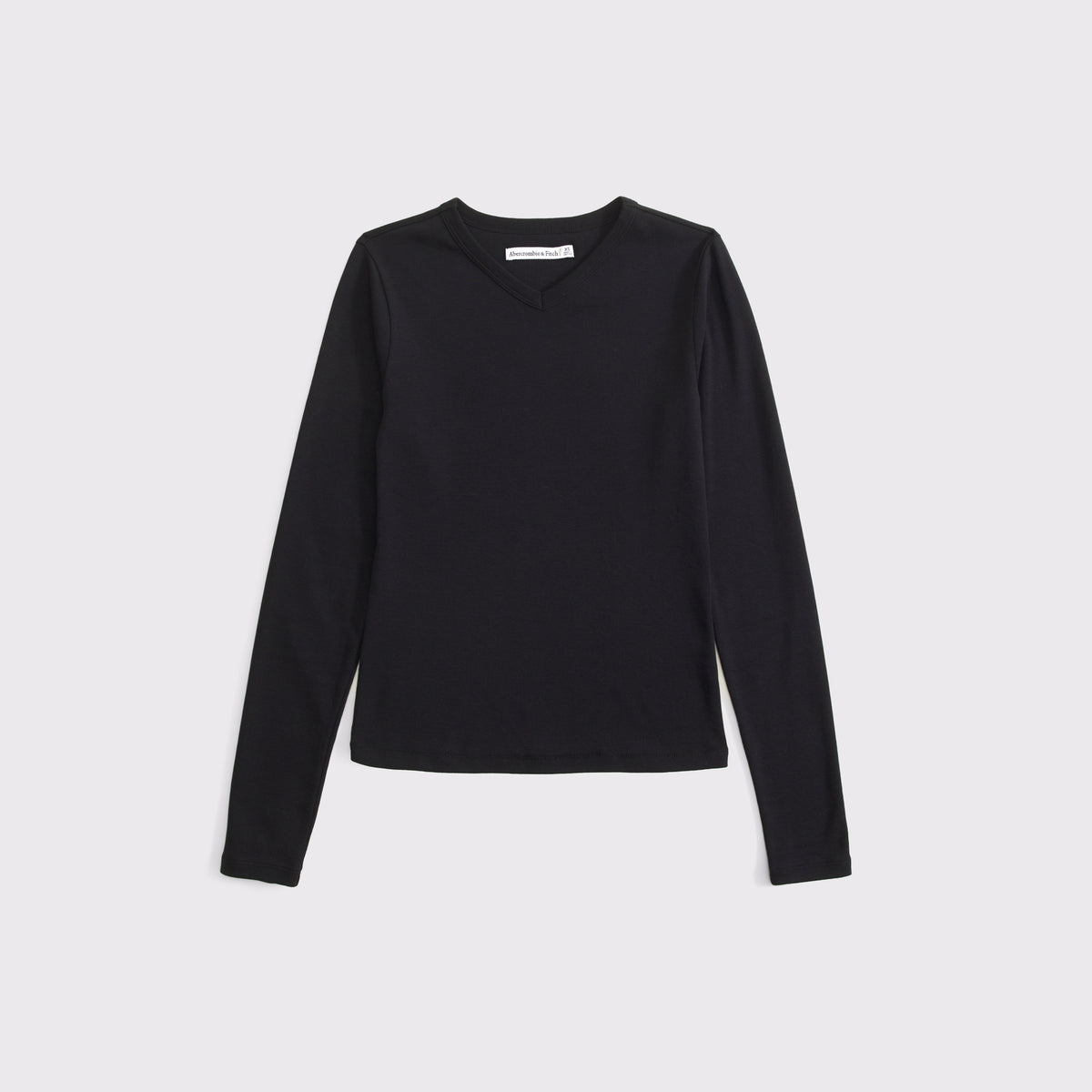 Abercrombie Long-Sleeve Tuckable Jersey V-Neck Baby Tee