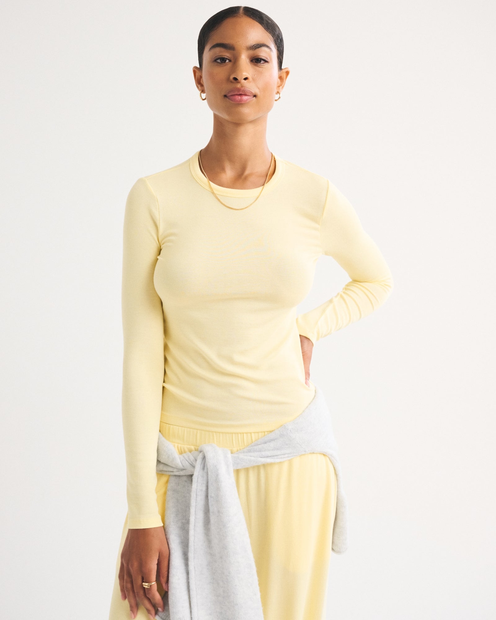 Abercrombie Long-Sleeve Modal-Blend Lounge Tee