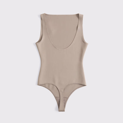 Abercrombie Sculpt Matte Seamless Slash Scoop-Back Bodysuit