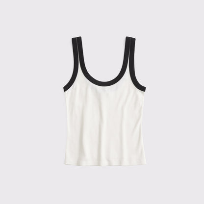 Abercrombie Vintage-Style Rib Tuckable Scoopneck Tank