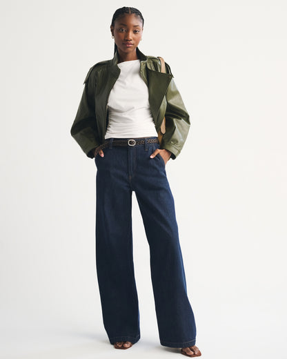 Abercrombie Flutter Sleeve Slash Top