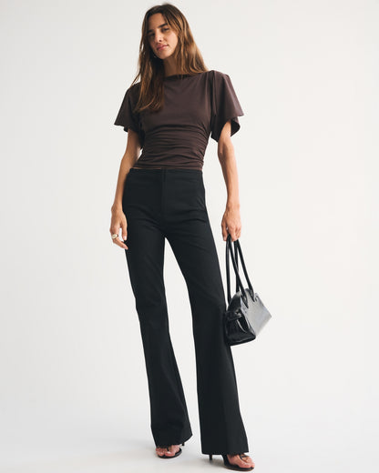 Abercrombie Flutter Sleeve Slash Top