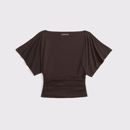 Abercrombie Flutter Sleeve Slash Top