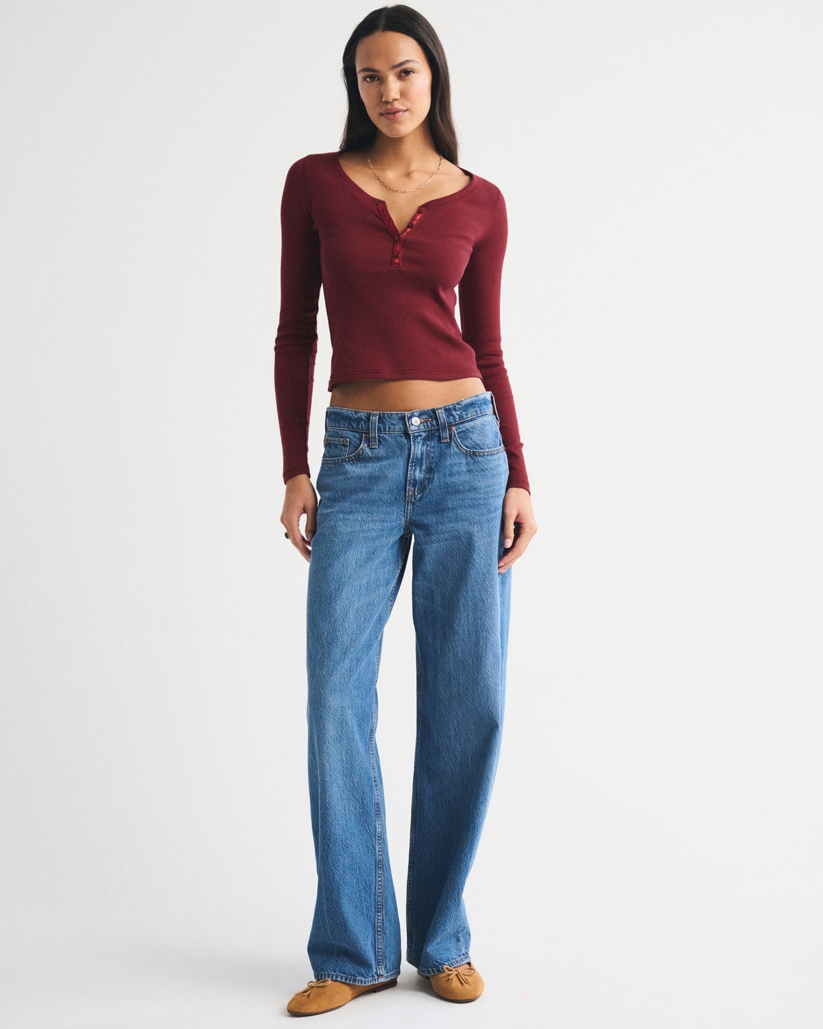 Abercrombie Long-Sleeve Rib Henley