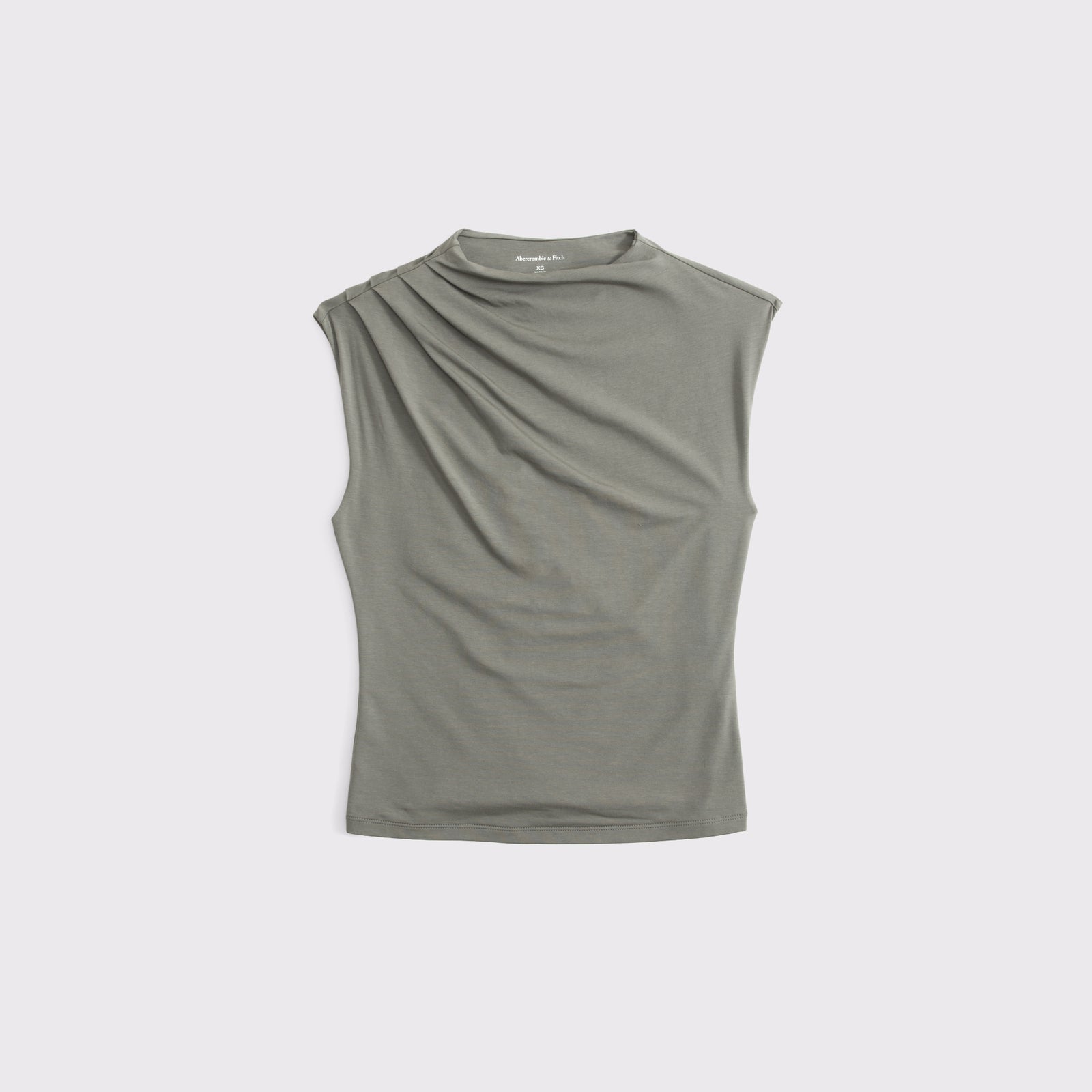 Abercrombie Pleated Mock Neck Top